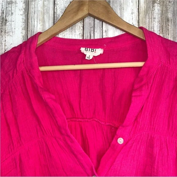 Bibi Pink Oversized Button Blouse - Picture 4 of 5